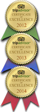 Tripadvisor 2012-2014 Certificate of Excellence